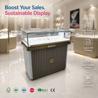 Vitrine pour produits de luxe avec lumière LED Vitrine pour bijoux Comptoir en verre de jade