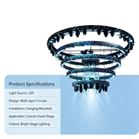 Projecteur LED circulaire haute luminosité pour scène, équipement d'éclairage professionnel pour événements et concerts