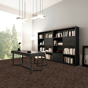 Azulejos de alfombra de PVC de diseño moderno para uso en oficina y hogar Patrón de bucle cuadrado copetudo para dormitorio Hotel y alfombra de piso de sala de oración - Product Image 4