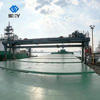Grue à portique avec couvercle de trappe résistant à la corrosion, 25 tonnes, pour station de surpression offshore, contrôle PLC, DNV ABS CE