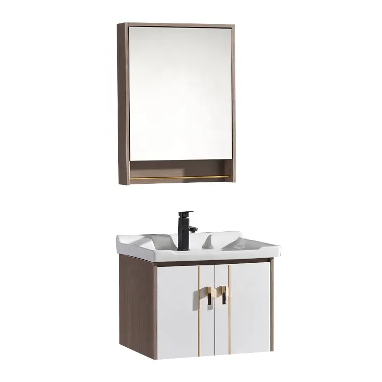 New Design PVC Bathroom Cabinet 24 Inch Small Vanity Hotel Furniture