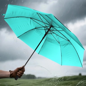 Double Canopy Premium Teal Golf <b>Umbrella</b> Waterproof Fabric <b>Umbrella</b> with Logo for Men Women - Product Image 4