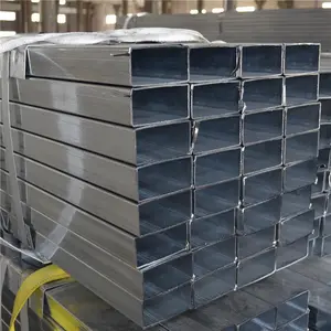 Gi rhs seção oca 2x4 tubulação de aço retangular galvanizada