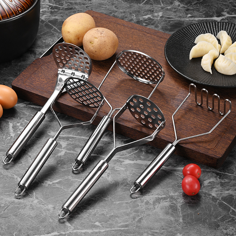 Sturdy Stainless Steel Potato Masher – One-Piece, Dishwasher Safe, Heavy Duty For Smooth Mashed Potatoes & More