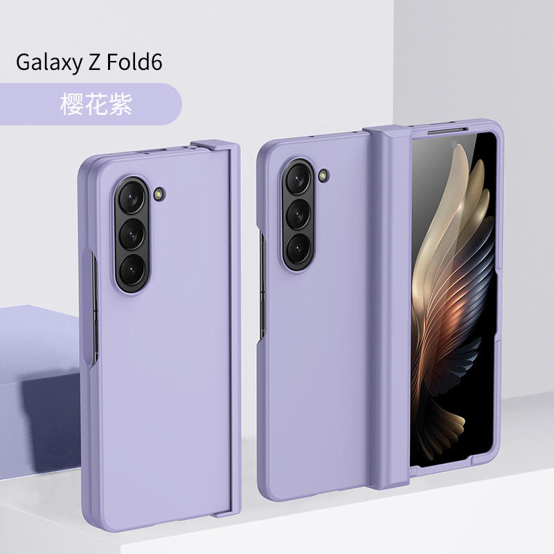 Sakura púrpura piel-como caso duro-bisagra cobertura completa