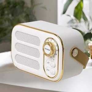 <span class=keywords><strong>Radio</strong></span> Portátil Inalámbrica Estilo Vintage, Mini Altavoz con Woofer, con <span class=keywords><strong>Radio</strong></span> <span class=keywords><strong>FM</strong></span>, Altavoz de Audio - Product Image 4