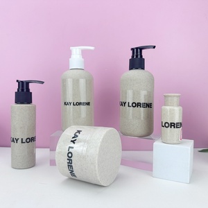 Botella Biodegradable y Reciclable Ecológica de 30ml 100ml 250ml 300ml 500ml, Botella de Spray con Bomba de Plástico y Paja de Trigo - Product Image 5
