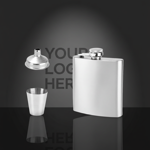 Gourde à liqueur portable en acier inoxydable noir mat de 6 oz pour whisky et spiritueux – Vente en gros - Product Image 2