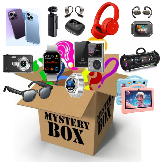 Advanced Electronics Mystery Box with 2 Random Accessories-PC 3C Mobilephone Liquidation Gift Caja Electric Toy Surprise