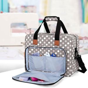 Free Sample Multi-Pocket Storage Sewing Machine <b>Bag</b> Cover Pockets <b>Trolley</b> Tote <b>Bag</b> Fits Most Standard Brother Polyester Jiayuan - Product Image 1