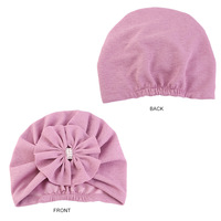 Bonnet Turban à Grande Fleur pour Femme, Nœud Papillon, Chapeau Turban, Bonnet Musulman, Foulard