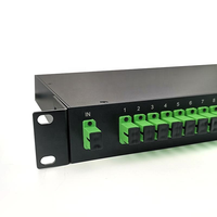ZG Tech Proveedor de Servicios de Internet, Divisor PLC Negro SM 1x32 1U para Rack, Módulo Cassette SC/APC ABS, División 50/50, Monomodo G.657A1