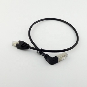 Cat6 <span class=keywords><strong>Cat5e</strong></span> ตัวผู้ไปยังตัวผู้สายต่ออีเทอร์เน็ตสำหรับสื่อสารทำจากมุมขวาขึ้นลง RJ45 - Product Image 3