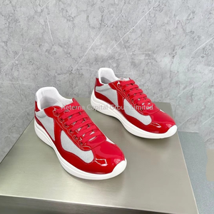 Chaussures de créateur Top USA Cup 2026, Baskets pour hommes en cuir véritable, Chaussures de marche et de course, Baskets en cuir de vachette patchwork - Product Image 4