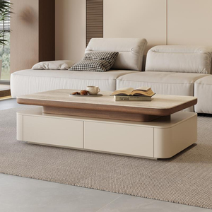 Ensemble table basse et <span class=keywords><strong>meuble</strong></span> <span class=keywords><strong>TV</strong></span> en bois massif Dongshi pour petits salons, mobilier domestique à usage quotidien - Product Image 3