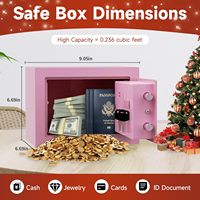 CEQSAFE Digital Security Mini Safe Edelstahl Schließfach für Geld Home Office Hotel