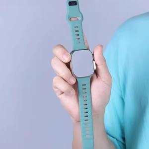 Cinturini per orologi in Silicone morbido per <span class=keywords><strong>Apple</strong></span> <span class=keywords><strong>Watch</strong></span> ultra <span class=keywords><strong>serie</strong></span> 2 <span class=keywords><strong>serie</strong></span> 9 cinturini sportivi adatti per 38/40/41mm 42/44/45/49mm - Product Image 6