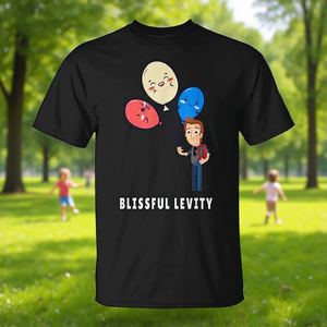 Camiseta Blissful Levity con Globos Bonitos, Ropa Promocional - Product Image 2