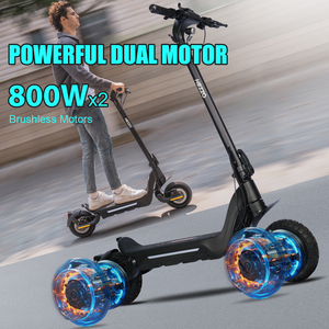 HEZZO F5 Scooter Eléctrico Todoterreno de 1600W y 48V con Motores sin Escobillas, Plegable, Controlado por Aplicación Inteligente, Batería de 18Ah, Alcance de 40 Millas, Ruedas Completas de 10 Pulgadas - Product Image 5