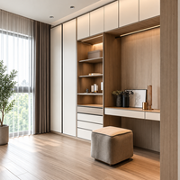 Armoire de toilette intégrée Regal Zunteng en finition mate et imitation bois pour la décoration intérieure de la chambre principale d'une villa moderne