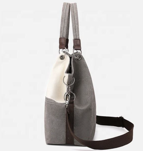 กระเป๋าผ้าแคนวาสคุณภาพสูงสำหรับผู้หญิง แบบสั่งทำพิเศษ พร้อมโลโก้สั่งทำสำหรับใส่ของช้อปปิ้ง - Product Image 3