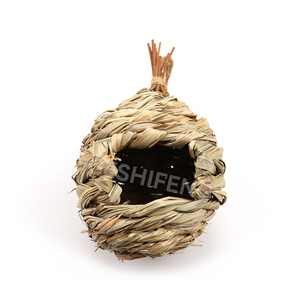 Maison en herbe, cage en herbe naturelle, nid d'oiseau tissé - Product Image 2