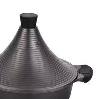 Marmite à tajine en aluminium moulé sous pression, antiadhésive, pour ragoûts et soupes, avec couvercle, compatible induction, en stock, OEM