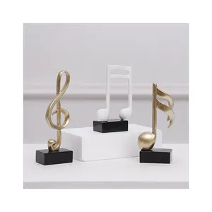 מודרני מינימליסטי שרף גביע מוסיקת פסנתר מוסיקלי הערות קישוטי בית קישוטי מלאכות