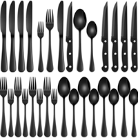 Lot de 24 couverts en acier inoxydable doré pour mariage – Cuillères, fourchettes, couteaux – Vente en gros fabricant