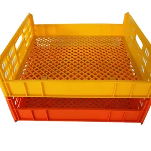 Hot Koop Herbruikbare Mesh Stapelbaar Food Grade Plastic Bakkerij Brood Krat Mand