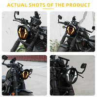 Phare laser de 5,75 pouces avec clignotant et boîtier d'éclairage compatible avec les modèles Honda CM300/500/CL500