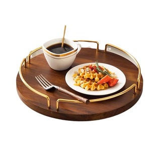 Wooden Pattern Serving <b>Trays</b> Acacia Material Small And <b>Large</b> Sizes Residential Use - Product Image 5