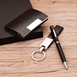 Coffret Cadeau d'Affaires Élégant pour Entreprise : Stylo Signature, Porte-Cartes, Porte-clés, Carnet PU Rigide 100 Feuilles, Boîte Cadeau de Luxe Personnalisable - Product Image 4