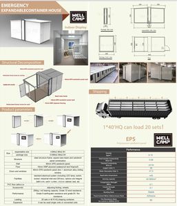 Casa Móvil Plegable y Expandible WELLCAMP, Casa Modular Prefabricada, Casa Pequeña Portátil, Vivienda Lista para Usar <span class=keywords><strong>en</strong></span> Indonesia, <span class=keywords><strong>Bali</strong></span> - Product Image 5