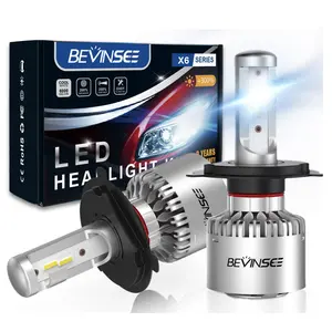 Bevinsee 2x H4 9003 HB2 6500K 8000LM 60W LED Lamp Headlight Globe Bulbs für Nissan Navara D40 2005-2011
