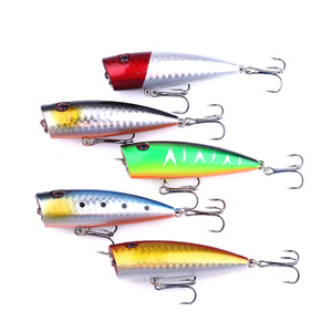 Câu Cá Lure Popper 3D Mắt Cá Crankbaits Nhân Tạo Wobblers Cao Carbon Steel <span class=keywords><strong>Hooks</strong></span> Bả - Product Image 1