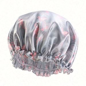 Wholesale Adults Turban Elastic Adjustable Night Sleep Hat Image Style Satin Silky Unisex Hair Bonnet <b>Head</b> <b>Wrap</b> Floral Pattern - Product Image 4