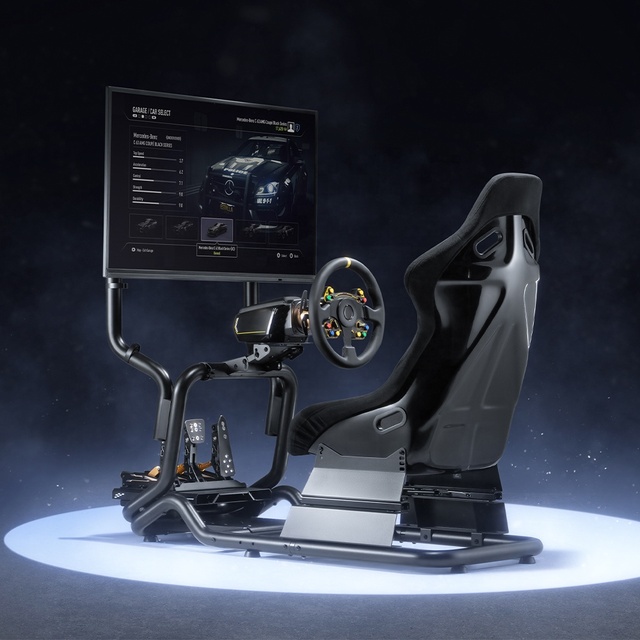 LRS07-BS-KP01 PC Game Car Sim Racing Frame Stand Cockpit Rig for Car Game Race Simulator Driving Cockpit Kit