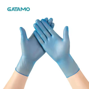 Gants en <span class=keywords><strong>vinyle</strong></span> bleus jetables sans poudre SV012 pour usage domestique et alimentaire - Product Image 4