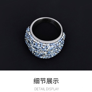 Women's Shiny Stainless Steel Engagement Wedding <b>Ring</b> Paved CZ Zircon Fashion Jewelry Finger <b>Ring</b> - Product Image 3