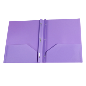 Heavy-Duty 3 Prong File <b>Folders</b> with 2 Pocket <b>Card</b> Slot Plastic PP Material 2 Pocket Prongs <b>Folders</b> with Pockets - Product Image 4