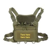 Nouvelle Sacoche Tactique de Poitrine en Polyester avec Fermeture Éclair, Ultra-légère et Résistante à l'Usure, Gilet de Sport Extérieur Tendance pour Hommes, Pochette de Course