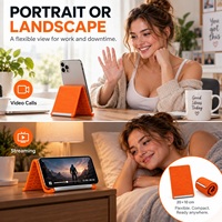 Support de téléphone et tablette flexible, support de bureau pliable et réglable mains libres pour iPhone, iPad, bureau, lit et voyage