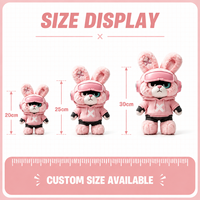 Produsen OEM ODM Boneka Kelinci Pink Buatan Khusus dengan Mainan Boneka Plush Lembut untuk Pesanan Grosir dan Label Pribadi