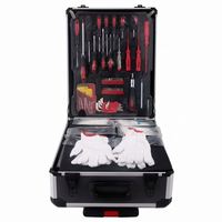 710 pièces boîtier en aluminium chariot à outils à main mécanique douille ensemble d'outils pour la maison et le garage