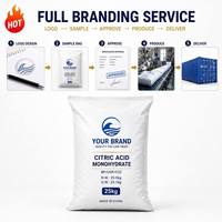 Acide citrique monohydraté industriel de Chine, sac de 25 kg, norme d'exportation, échantillon gratuit