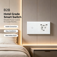 Interrupteur intelligent WiFi UBARO EU, double prise murale USB, panneau tactile en verre trempé, commande vocale Alexa Yandex Alice pour application IP20
