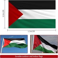 Bandera Personalizada de Afganistán/Palestina, Roja, Blanca y Azul, de Poliéster, para Decoración de Paredes, Exteriores, Hogar y Jardín