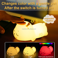 Veilleuse en silicone en forme de cerf mignon, lumière blanche chaude, LED RGB, batterie Li-ion rechargeable, contrôle tactile, décoration de chambre d'enfant, Noël