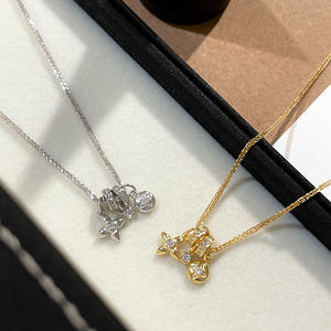 Collar de Plata de Ley S925 con Dije de Trébol de Cuatro Hojas y Cadena <span class=keywords><strong>Chopin</strong></span> para Mujer - Product Image 4